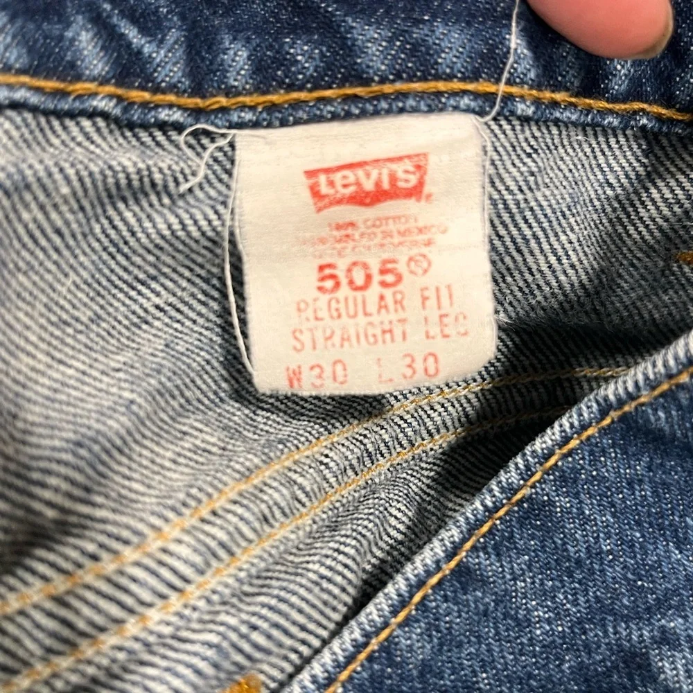 Levi’s 505 Vintage 90’s orange tab Denim Jeans Regular Size 30W